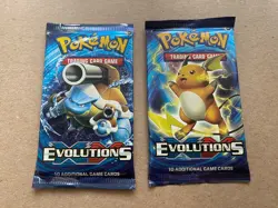 Pokemon TCG: XY - Evolutions -Sealed Booster Packs Lot Of 2 Blastoise And Raichu - Image 1