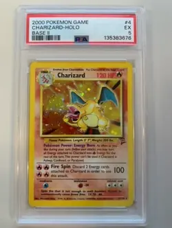 Vingtage Pokemon TCG Charizard Holo Base Set 2 PSA 5 4/130 - Image 1