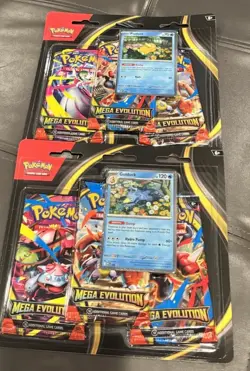 Pokemon TCG Mega Evolution 2X-3 Pack Blister Lot. -1 Psyduck And 1-Golduck. - Image 1