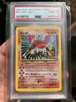 2001 POKEMON NEO REVELATION #7 HO-OH-HOLO PSA 8 - Image 1