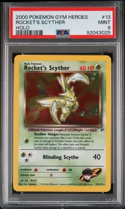 2000 Pokemon Gym Heroes #13 Rocket'S Scyther PSA 9 - Image 1