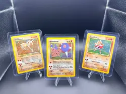 Pokemon Hitmontop Neo Discovery, Hitmonchan Base, and Hitmonlee Fossil HOLO RARE - Image 1