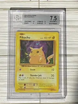 Pokemon 2016 Pikachu 35/130 ⭐ Beckett 7.5 ⭐ not PSA - Image 1