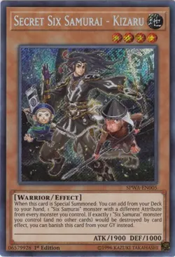 Yugioh! MP Secret Six Samurai - Kizaru - SPWA-EN005 - Secret Rare - 1st Edition - Image 1