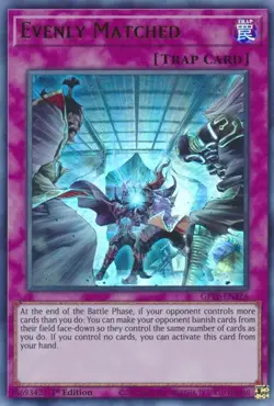 Yugioh! MP Evenly Matched - GFTP-EN126 - Ultra Rare - 1st Edition Moderately Pla - Image 1
