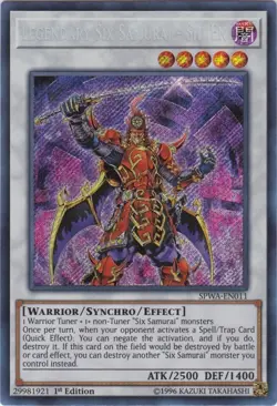 Yugioh! Legendary Six Samurai - Shi En - SPWA-EN011 - Secret Rare - 1st Edition - Image 1