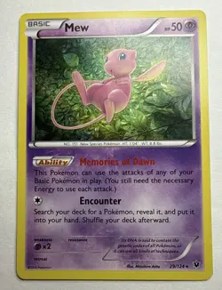Mew - 29/124 - Non Holo Rare Fates Collide Set - Pokemon Card - Near Mint - Image 1