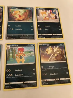 Lot Of 6 Scraggy and Scrafty Pokemon Cards - Image 3