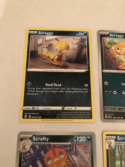 Lot Of 6 Scraggy and Scrafty Pokemon Cards - Image 4