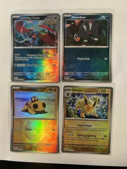 Pokemon TCG Prismatic Evolutions Poke Ball Reverse Holo - 4 Card Lot - Image 1