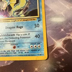 MP Gyarados Base Set 2 Holo Rare Pokemon Card TCG 7/130 - Image 4