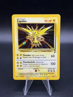 Pokemon TCG Zapdos Base Set 2 Holo Unlimited Rare Card 20/130 MP CD3 - Image 1