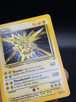 Pokemon TCG Zapdos Base Set 2 Holo Unlimited Rare Card 20/130 MP CD3 - Image 2