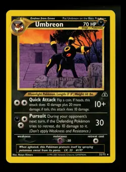 Umbreon 32/75 Neo Discovery 2001 Non Holo Rare WOTC Pokemon Card TCG - Image 1
