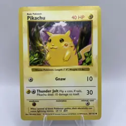 Pokemon TCG Pikachu Shadowless Red Cheeks Card #58/102 Base Set - Image 1