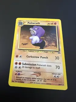 Poliwrath 28/75 Neo Discovery Unlimited 2001 Pokemon Card Rare NM - Image 1