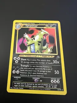 Tyranitar 31/75 Neo Discovery Unlimited 2001 Pokemon Card Rare NM - Image 1