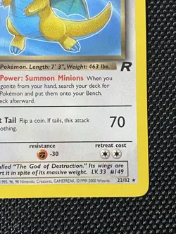 Dark Dragonite 22/82 Team Rocket Non-Holo WOTC Vintage Pokemon Card Near Mint - Image 4