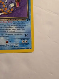 Dark Gyarados 25/82 Rare Team Rocket Pokemon Card WOTC 2000 Vintage TCG - Image 3