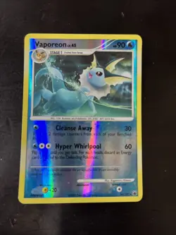 Pokemon TCG Vaporeon Reverse Holo Card 34/100 Majestic Dawn Set 2008 LP - Image 1