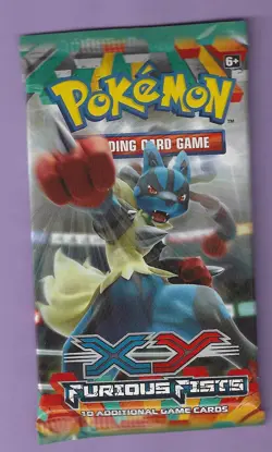 Pokemon "Furious Fists" 10-Card Sealed Booster Pack (Mega Lucario) X1 - Image 1