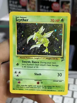 Scyther 17/130 Base Set 2 2000 Holo Rare WOTC Pokemon Card TCG - Image 3