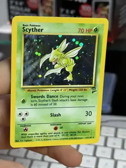 Scyther 17/130 Base Set 2 2000 Holo Rare WOTC Pokemon Card TCG - Image 4