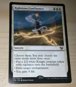 Righteous Confluence Commander 2015 NM White Rare MAGIC MTG CARD ABUGames - Image 1