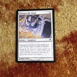 Whispersilk Cloak MTG Darksteel Magic Light Play LP English Magic The Gathering - Image 1