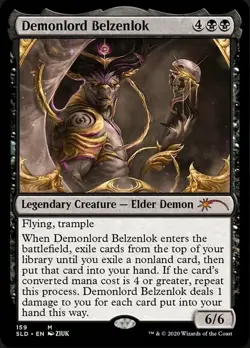 MTG Demonlord Belzenlok - Foil, Secret Lair Drop Series, Lightly Played, English - Image 1