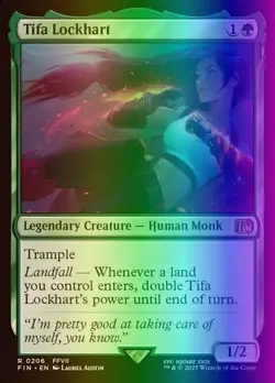Tifa Lockhart #206 (Foil) (NM) Final Fantasy FIN Magic MTG - Image 1
