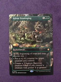 MTG Sylvan Scavenging Borderless Extended Foundations NM - Image 1