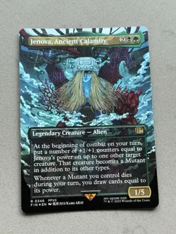 Jenova Ancient Calamity #346 Borderless Foil ~ MTG ~ Final Fantasy FIN ~ NM / M - Image 1