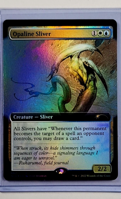2022 MTG Magic the Gathering Secret Lair Drop Extended Art Foil Opaline Sliver - Image 1