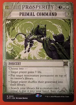 MTG: MAGIC- *PRIMAL COMMAND* OTP /O031/ REGULAR /NM /UNPLAYED /RARE - Image 1