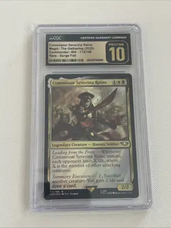 COMMISSAR SEVERINA RAINE from 40K - CGC 10 PRISTINE - SURGE FOIL- MTG - Image 1