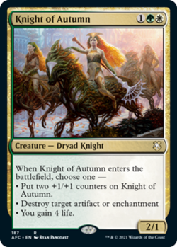 Knight of Autumn x4 - Commander: Adventures in the Forgotten Realms - NM-Mint, E - Image 1