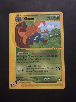 Gloom 49/147 Aquapolis Non-Holo Vintage Pokemon Card TCG - Image 1