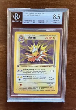 1999 Pokemon Jungle 1st Edition #04 Jolteon BGS 8.5 - Image 1