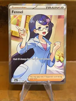 Pokemon TCG Fennel Full Art 162/086 Scarlet&Violet Black Bolt NM/M English - Image 1