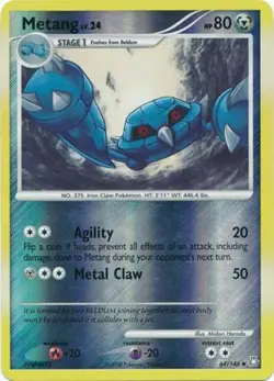 Pokemon - Metang - 64/146 - Uncommon - Reverse Holo - Legends Awakened - NM - Image 1