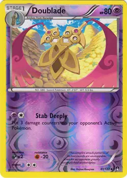 Pokemon - Doublade - 61/122 - Uncommon - Reverse Holo - XY - BREAKPoint - NM - Image 1