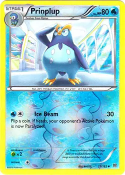 Pokemon - Prinplup - 37/162 - Uncommon - Reverse Holo - XY - BREAKthrough - NM - Image 1