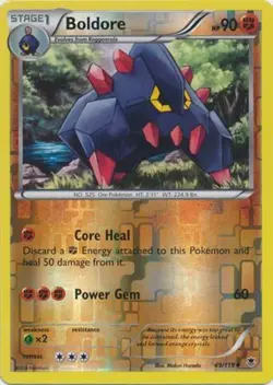 Pokemon - Boldore - 49/119 - Uncommon - Reverse Holo - XY - Phantom Forces - NM - Image 1