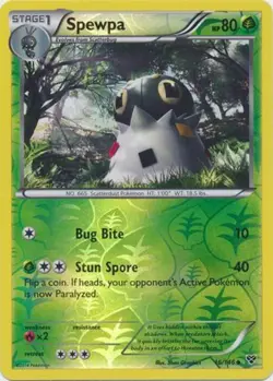Pokemon - Spewpa - 16/146 - Uncommon - Reverse Holo - XY - Base Set - NM - Image 1