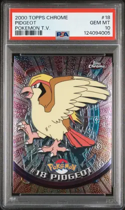 2000 TOPPS CHROME POKEMON T.V. #18 PIDGEOT PSA 10 - Image 1