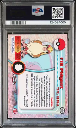 2000 TOPPS CHROME POKEMON T.V. #18 PIDGEOT PSA 10 - Image 2