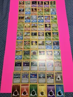 60/130 Vintage Wizards Of The Coast 2000 Pokemon Base Set 2 Lot NM-HP No Doubles - Image 1