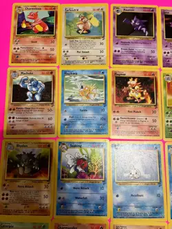 60/130 Vintage Wizards Of The Coast 2000 Pokemon Base Set 2 Lot NM-HP No Doubles - Image 2
