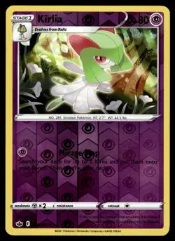 Kirlia Reverse Holo 060/198 Uncommon SWSH06: Chilling Reign Pokemon - Image 1